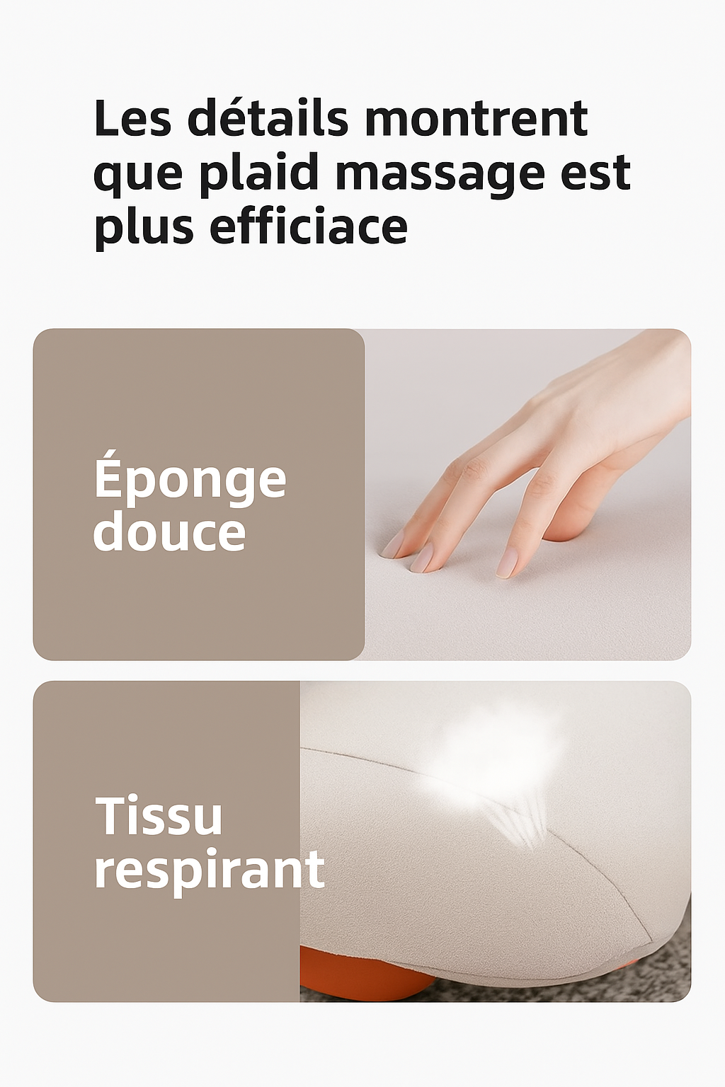 👉 Masseur Cervical Électrique Rechargeable – Shiatsu 3D avec Rouleaux Rotatifs & Chauffage