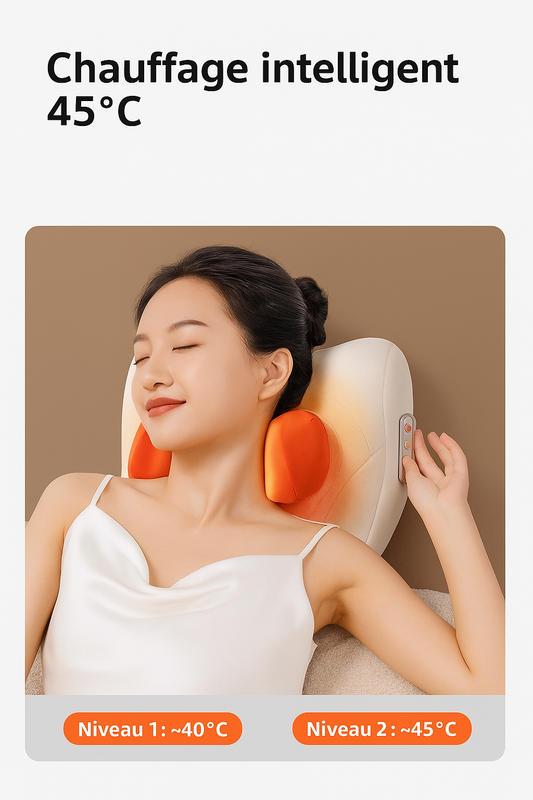Masseur cervical électrique Shiatsu 3D : le secret pour soulager vos douleurs au cou et aux épaules