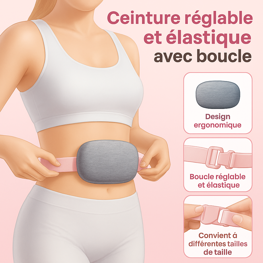 Ceinture Chauffante Menstruelle – Soulagement Instantané - Massage Relaxant