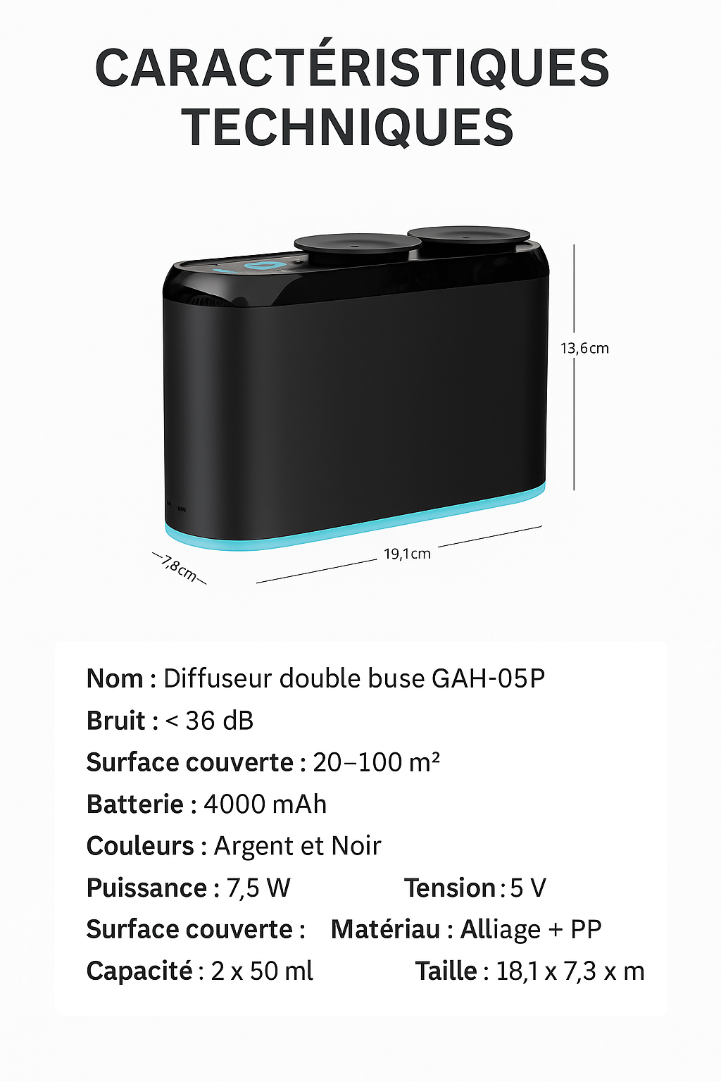 Diffuseur d’huiles essentielles Bluetooth – Purificateur d’air & Aromathérapie maison | MonConfortZen