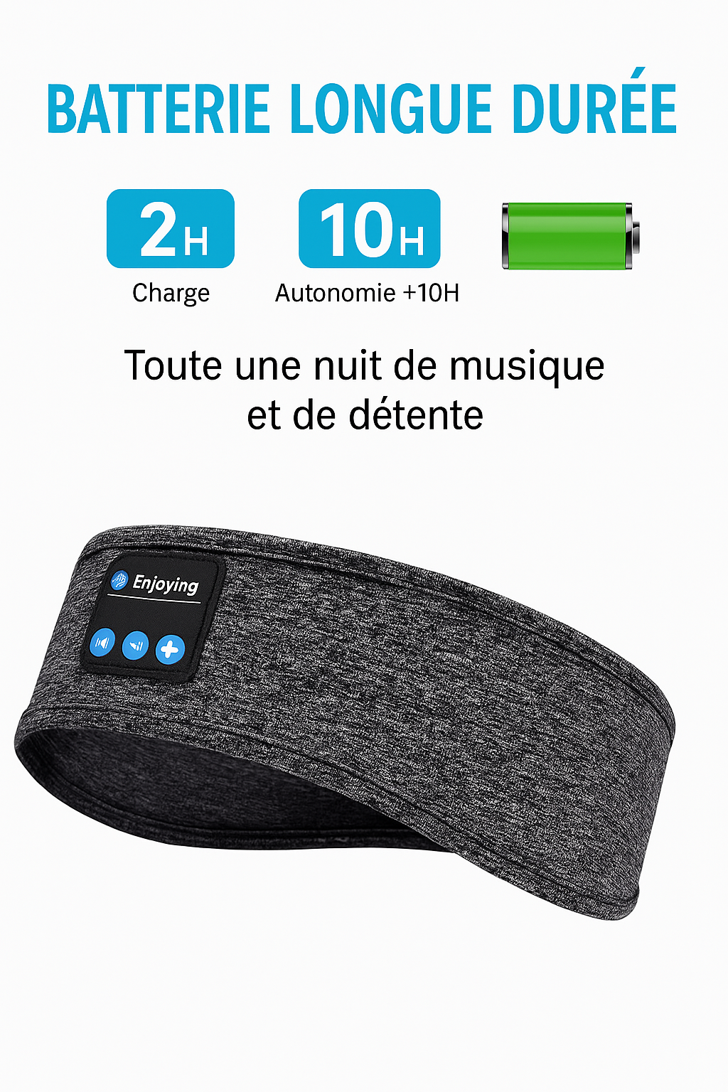 Bandeau Audio Bluetooth Xiaomi – Casque Sans Fil Confortable pour Sommeil - Sport