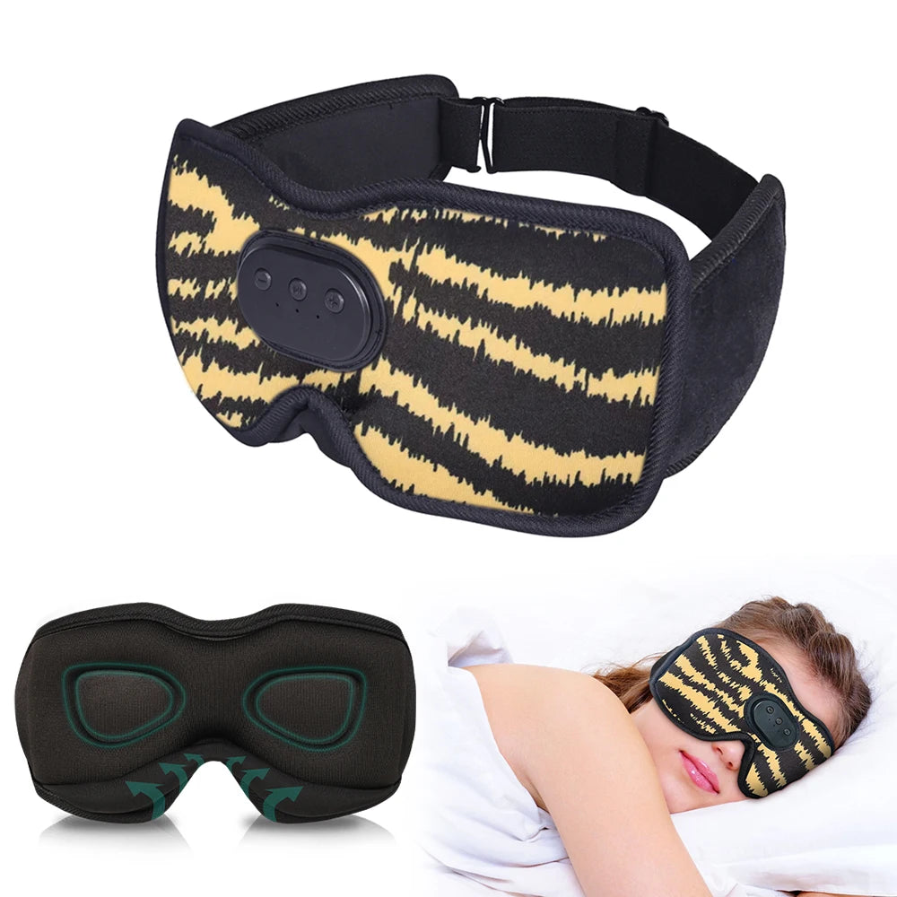 Masque de Sommeil Bluetooth Premium – Casque Audio Intégré 3D avec Réduction de Bruit