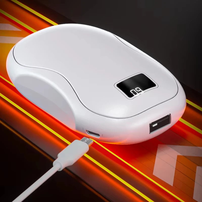 Chauffe-Mains Électrique 2-en-1 – 50 000 mAh, Réglage 3 Niveaux de Température