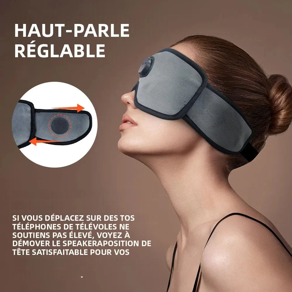 Masque de Sommeil Bluetooth Premium – Casque Audio Intégré 3D avec Réduction de Bruit