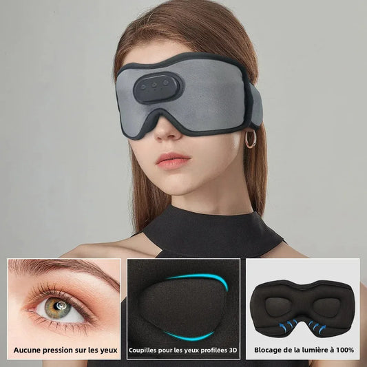 Masque de Sommeil Bluetooth Premium – Casque Audio Intégré 3D avec Réduction de Bruit