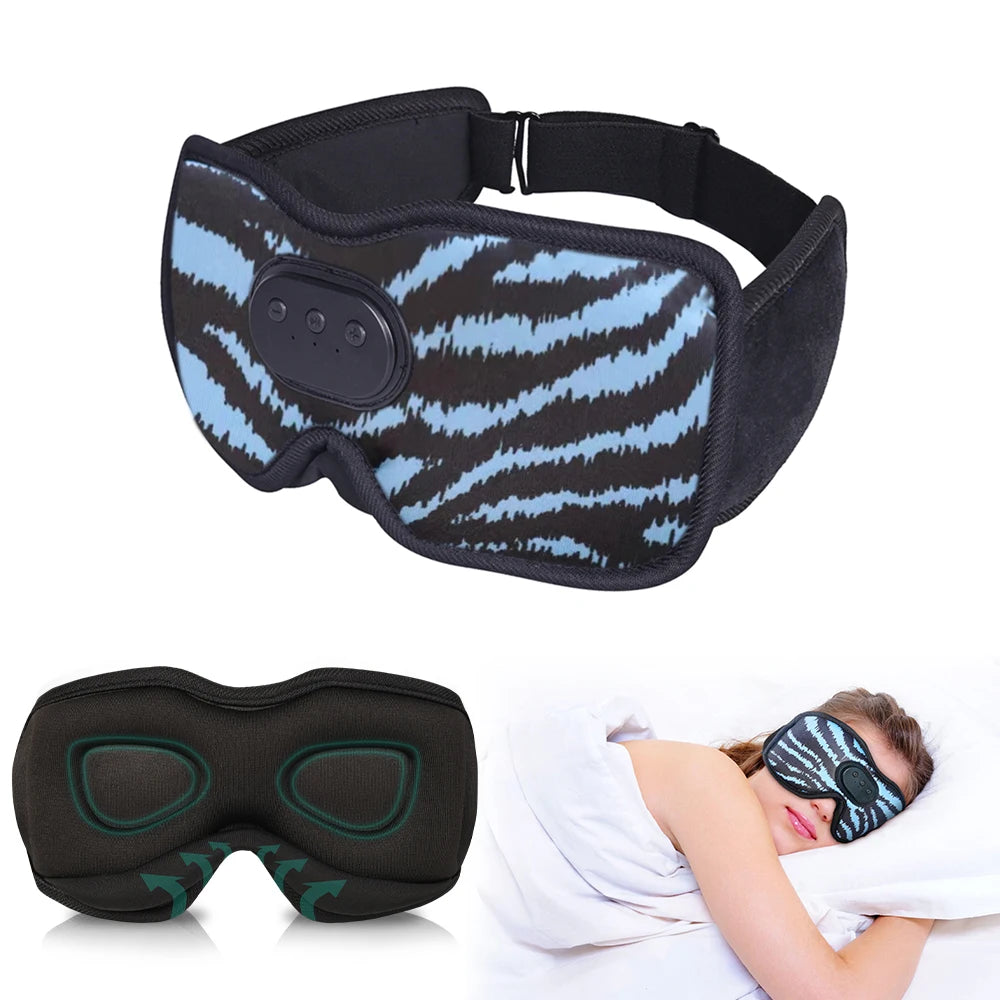 Masque de Sommeil Bluetooth Premium – Casque Audio Intégré 3D avec Réduction de Bruit