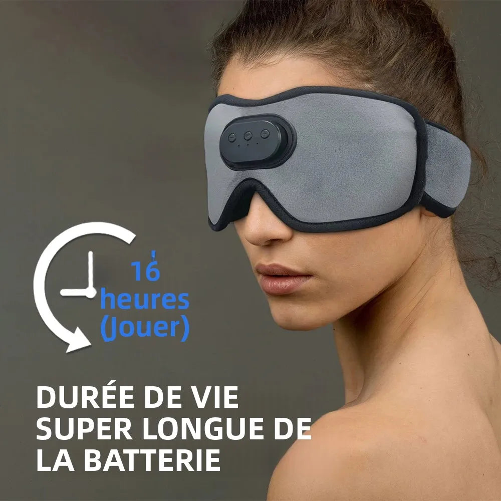 Masque de Sommeil Bluetooth Premium – Casque Audio Intégré 3D avec Réduction de Bruit